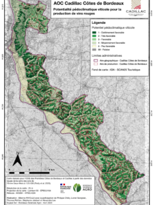 New Report: Findings reveal that 70% of Cadillac Côtes de Bordeaux is “favorable’ to “extremely favorable’” for red wine production