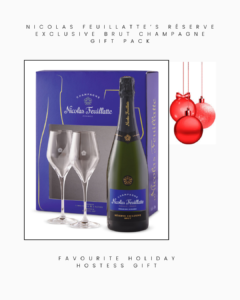 A Classic Hostess Gift for the Holidays: Nicolas Feuillatte Réserve Exclusive Gift Pack with Two Flutes