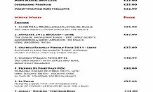 Liz Palmer - Wine Lists